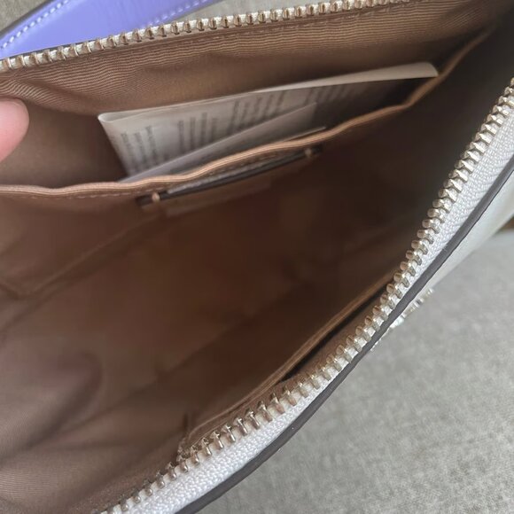 NWT Coach Teri Shoulder Bag In Signature Canvas With Blueberry Print - Picture 5 of 6